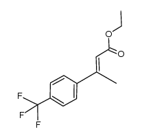 (E)-ethyl 3-(4-(trifluoromethyl)phenyl)but-2-enoate结构式