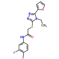 N-(3,4-Difluorophenyl)-2-{[4-ethyl-5-(2-furyl)-4H-1,2,4-triazol-3-yl]sulfanyl}acetamide Structure