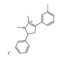 1,2-Dimethyl-3-phenyl-5-m-tolyl-3,4-dihydro-2H-pyrazol-1-ium; iodide Structure
