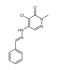 2-methyl-5-benzylidene-hydrazino-4-chloro-3(2H)-pyridazinone结构式