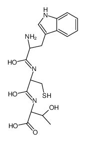 (2S,3R)-2-[[(2R)-2-[[(2S)-2-amino-3-(1H-indol-3-yl)propanoyl]amino]-3-sulfanylpropanoyl]amino]-3-hydroxybutanoic acid结构式