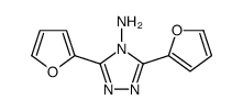 3,5-Di(2-furanyl)-4H-1,2,4-triazole-4-amine Structure