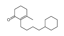 2-(4-cyclohexylbutyl)-3-methylcyclohex-2-en-1-one结构式