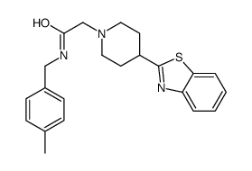 1-Piperidineacetamide,4-(2-benzothiazolyl)-N-[(4-methylphenyl)methyl]-(9CI) Structure