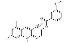 Benzoic acid, 3-methoxy-, 2-[(3-cyano-5,7-dimethyl-2-quinolinyl)amino]ethyl ester (9CI)结构式