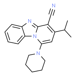 3-isopropyl-1-(piperidin-1-yl)benzo[4,5]imidazo[1,2-a]pyridine-4-carbonitrile Structure