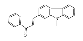3-(9-methylcarbazol-2-yl)-1-phenylprop-2-en-1-one结构式