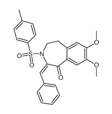 2-benzylidene-7,8-dimethoxy-3-(toluene-4-sulfonyl)-2,3,4,5-tetrahydro-benzo[d]azepin-1-one结构式