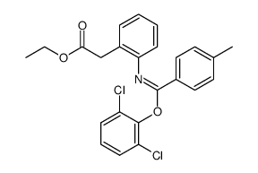(2-{[1-(2,6-Dichloro-phenoxy)-1-p-tolyl-meth-(Z)-ylidene]-amino}-phenyl)-acetic acid ethyl ester结构式