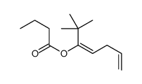 2,2-dimethylhepta-3,6-dien-3-yl butanoate结构式