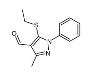 5-ethylsulfanyl-3-methyl-1-phenylpyrazole-4-carbaldehyde结构式