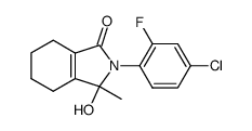 2-(4-chloro-2-fluorophenyl)-2,3,4,5,6,7-hexa-hydro-3-hydroxy-3-methyl-1H-isoindol-1-one Structure