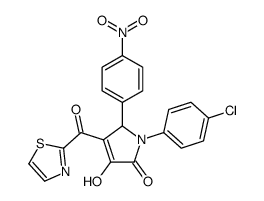 1-(4-chlorophenyl)-4-hydroxy-2-(4-nitrophenyl)-3-(1,3-thiazole-2-carbonyl)-2H-pyrrol-5-one Structure