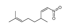 3,7-dimethyl-1-nitroocta-1,6-diene Structure