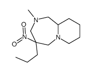 2-methyl-4-nitro-4-propyl-1,3,5,7,8,9,10,10a-octahydropyrido[1,2-a][1,4]diazepine结构式