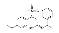 2-(4-methoxy-N-methylsulfonylanilino)-N-(1-phenylethyl)acetamide结构式