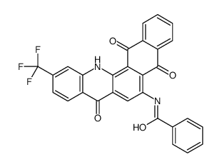 N-[5,8,13,14-tetrahydro-5,8,14-trioxo-11-(trifluoromethyl)naphth[2,3-c]acridin-6-yl]benzamide Structure
