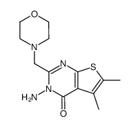 3-amino-5,6-dimethyl-2-morpholin-4-ylmethyl-3H-thieno[2,3-d]pyrimidin-4-one Structure