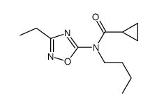 N-butyl-N-(3-ethyl-1,2,4-oxadiazol-5-yl)cyclopropanecarboxamide Structure