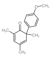 6-(4-methoxyphenyl)-2,4,6-trimethyl-cyclohexa-2,4-dien-1-one结构式