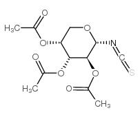 2,3,4-三-邻-乙酰基-Α-D-吡喃阿拉伯糖异硫氰酸酯结构式