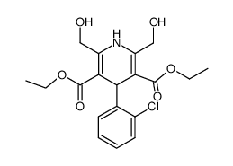 diethyl 2,6-dihydroxymethyl-4-(2-chloro-phenyl)-1,4-dihydropyridine-3,5-dicarboxylate结构式