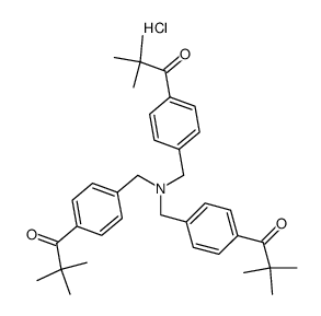 4'-[bis(4-pivaloylbenzyl)aminomethyl]-2,2-dimethyl-propiophenone hydrochloride结构式