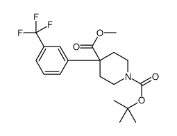 1-BOC-4-[3-(TRIFLUOROMETHYL)PHENYL]-4-PIPERIDINEDICARBOXYLIC ACID METHYL ESTER structure