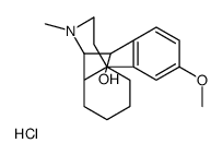 (+)-10-Hydroxy-3-methoxy-17-methylmorphinan hydrochloride结构式