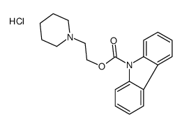 2-piperidin-1-ium-1-ylethyl carbazole-9-carboxylate,chloride Structure