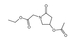 ethyl (4-acetoxy-2-oxopyrrolidin-1-yl)acetate Structure