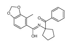 N-(1-benzoylcyclopentyl)-4-methyl-1,3-benzodioxole-5-carboxamide Structure