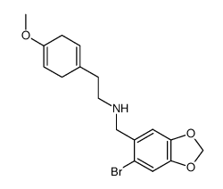 N-((6-bromobenzo[d][1,3]dioxol-5-yl)methyl)-2-(4-methoxycyclohexa-1,4-dien-1-yl)ethanamine结构式