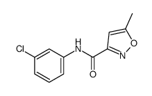 N-(3-chlorophenyl)-5-methyl-1,2-oxazole-3-carboxamide Structure