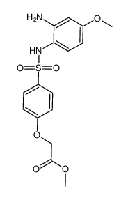 Methyl (4-{[(2-amino-4-methoxyphenyl)-amino]sulfonyl}phenoxy)acetate structure