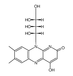 7,8-dimethyl-10-D-ribitol-1-yl-10H-pyrido[2,3-b]quinoxaline-2,4-dione结构式