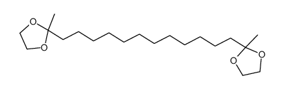 2-methyl-2-[12-(2-methyl-1,3-dioxolan-2-yl)dodecyl]-1,3-dioxolane Structure