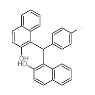 2-NAPHTHOL, 1,1-((p-CHLOROPHENYL)METHYLENE)BIS-结构式