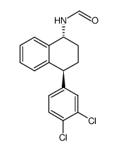 (1R,4S)-N-[4-(3,4-dichlorophenyl)-1,2,3,4-tetrahydro-naphthalen-1-yl]-formamide structure