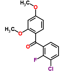 (3-Chloro-2-fluorophenyl)(2,4-dimethoxyphenyl)methanone Structure