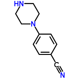 4-(1-哌嗪基)苯腈结构式