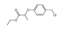 Ethyl-2-[4-(chlormethyl)-phenoxy]-propionat结构式