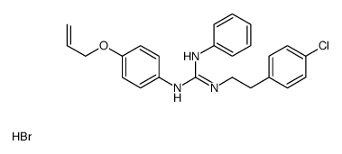 2-(4-chlorophenyl)ethyl-[N-phenyl-N'-(4-prop-2-enoxyphenyl)carbamimidoyl]azanium,bromide结构式
