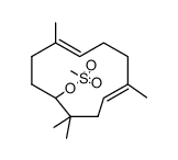 (4E,8E)-2,2,5,9-tetramethylcycloundeca-4,8-dien-1-yl methanesulfonate结构式