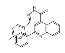 4-Quinolinecarboxylicacid, 2-phenyl-, 2-[(4-chlorophenyl)methylene]hydrazide结构式