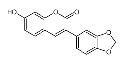 3-(benzo[1,3]dioxol-5-yl)-7-hydroxy-chromen-2-one Structure