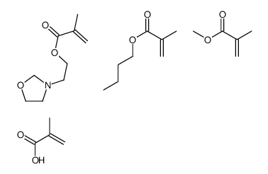 butyl 2-methylprop-2-enoate,methyl 2-methylprop-2-enoate,2-methylprop-2-enoic acid,2-(1,3-oxazolidin-3-yl)ethyl 2-methylprop-2-enoate结构式