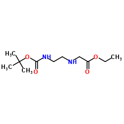 ethyl [2-(boc-amino)ethylamino]acetate hydrochloride structure
