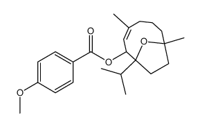 4,8-Dimethyl-1-isopropyl-2-(4-methoxybenzoyloxy)-11-oxabicyclo[6.2.1]undec-3-ene Structure