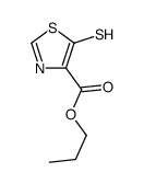 4-Thiazolecarboxylicacid,5-mercapto-,propylester(9CI) structure